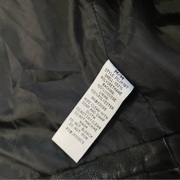 Black Faux Leather Crop Jacket - Picture 5 of 5